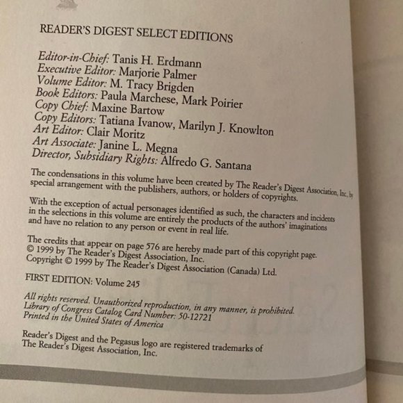First Edition Collectable Readers Digest Select Editions VOL 245 1999 Beautiful - Picture 10 of 12
